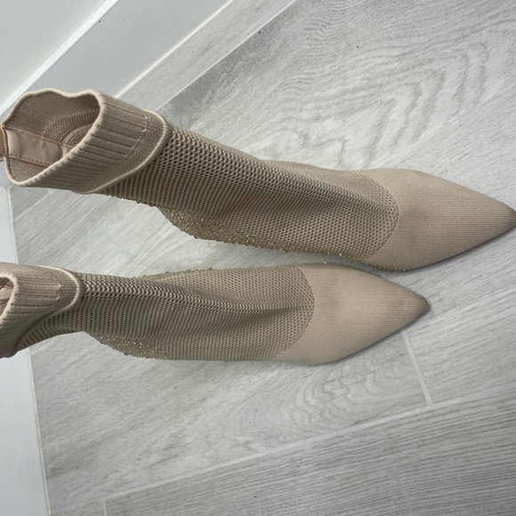 Nude Boots with Crystal Detail - Picture 3 of 5